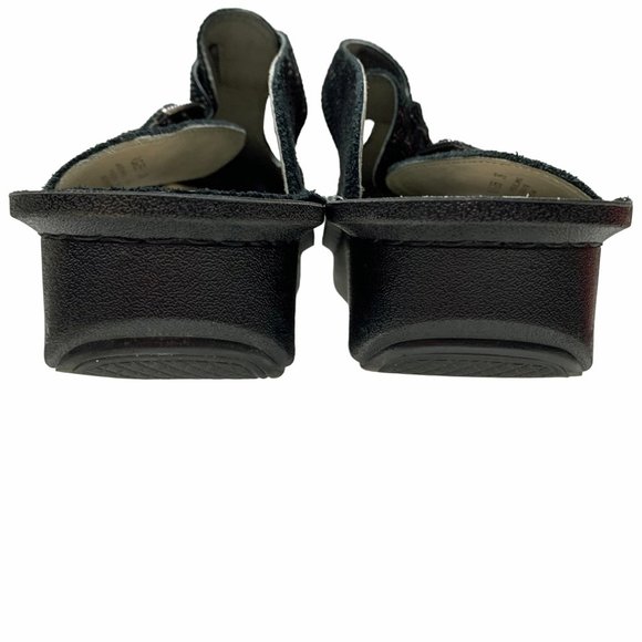 ALEGRIA  ALG-255Classic Blake Metallic Herringbone Clog Mules - Picture 10 of 12